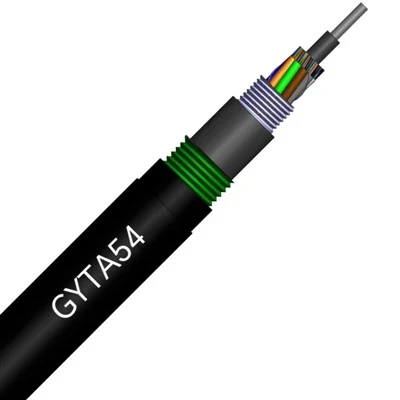 2-864 Núcleos Cabo de Fibra Óptica de Tubo Solto Trançado Anti-Térmita Bainha Dupla GYTA54